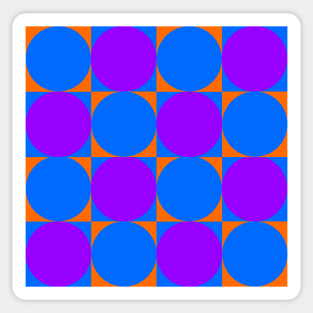 orange, purple and blue geometric pop art design pattern Sticker